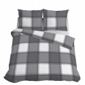 Pościel z mikrofibry 220x200 szara krata 4981 A Light 71 Pościel z mikrofibry 220x200 szara krata 4981 A Light 71