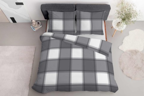 Pościel z mikrofibry 220x200 szara krata 4981 A Light 71 Pościel z mikrofibry 220x200 szara krata 4981 A Light 71