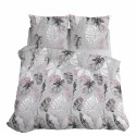 Pościel z mikrofibry 220x200 szara liście monstera 4985 A Light 71 Pościel z mikrofibry 220x200 szara liście monstera 4985 A Light 71