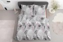 Pościel z mikrofibry 220x200 szara liście monstera 4985 A Light 71 Pościel z mikrofibry 220x200 szara liście monstera 4985 A Light 71