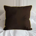 Poszewka satynowa 40x40 brązowa espresso z lamówką Mako Satin 62 Poszewka satynowa 40x40 brązowa espresso z lamówką Mako Satin 62