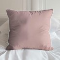Poszewka satynowa 40x40 różowa pudrowa z lamówką Mako Satin 62 Poszewka satynowa 40x40 różowa pudrowa z lamówką Mako Satin 62