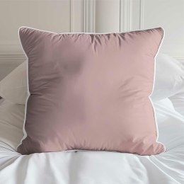 Poszewka satynowa 40x40 różowa pudrowa z lamówką Mako Satin 62