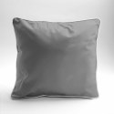 Poszewka satynowa 40x40 szara z lamówką Mako Satin 62 Poszewka satynowa 40x40 szara z lamówką Mako Satin 62
