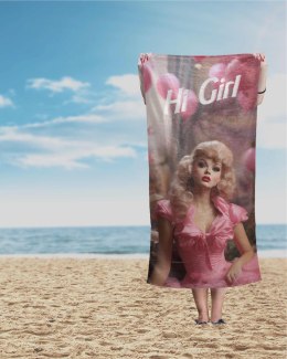 Ręcznik plażowy 70x140 Girl 88 różowy dziecięcy bawełniany