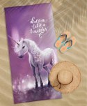 Ręcznik plażowy 70x140 Jednorożec 91 fioletowy dziecięcy bawełniany Ręcznik plażowy 70x140 Jednorożec 91 fioletowy dziecięcy bawełniany