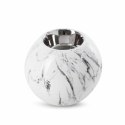 Świecznik ceramiczny 9x8 Sana biały srebrny Eurofirany Świecznik ceramiczny 9x8 Sana biały srebrny Eurofirany