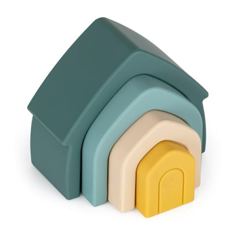 Zabawka układanka silikonowa House domek zielony 12m+ PETITE&MARS Zabawka układanka silikonowa House domek zielony 12m+ PETITE&MARS