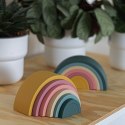 Zabawka układanka silikonowa Rainbow żółta kolorowa 12m+ PETITE&MARS Zabawka układanka silikonowa Rainbow żółta kolorowa 12m+ PETITE&MARS