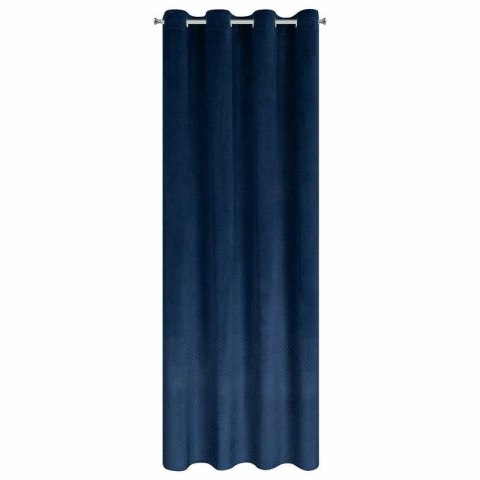 Zasłona gotowa Ariadna 140x250 granatowa welurowa zdobiona diamencikami na przelotkach Eurofirany Zasłona gotowa Ariadna 140x250 granatowa welurowa zdobiona diamencikami na przelotkach Eurofirany