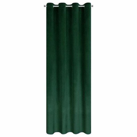 Zasłona gotowa Ariadna 140x250 zielona welurowa zdobiona diamencikami na przelotkach Eurofirany Zasłona gotowa Ariadna 140x250 zielona welurowa zdobiona diamencikami na przelotkach Eurofirany