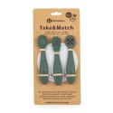 Zestaw silikonowych łyżeczek do nauki jedzenia 3 szt. Take&Match zielony 6m+ PETITE&MARS Zestaw silikonowych łyżeczek do nauki jedzenia 3 szt. Take&Match zielony 6m+ PETITE&MARS