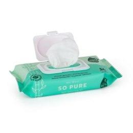 Chusteczki nawilżane bambusowe SO PURE biodegradowalne 4x56 szt PETITE&MARS