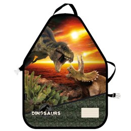Fartuszek dla dziecka przedszkolny T-rex dinozury zielony