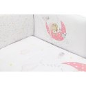 Kołdra 100x135 poszwa i ochraniacz do łóżeczka 60x180 Śpiący Miś biała różowa Kołdra 100x135 poszwa i ochraniacz do łóżeczka 60x180 Śpiący Miś biała różowa