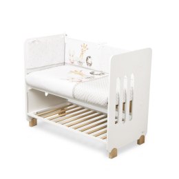 Kołdra 100x135 poszwa i ochraniacz do łóżeczka 60x180 Zwierzęta szara