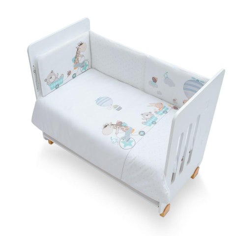 Kołdra 100x135 poszwa i ochraniacz do łóżeczka 60x180 Żyrafa biała miętowa Kołdra 100x135 poszwa i ochraniacz do łóżeczka 60x180 Żyrafa biała miętowa