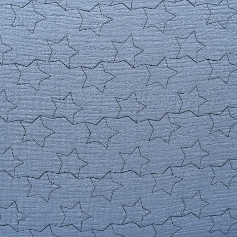 Okrycie kąpielowe 100x100 Musseline biały niebieski ręcznik z kapturkiem Okrycie kąpielowe 100x100 Musseline biały niebieski ręcznik z kapturkiem