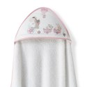 Okrycie kąpielowe 100x100 Żyrafa 2 niały różowy ręcznik z kapturkiem + śliniaczek Okrycie kąpielowe 100x100 Żyrafa 2 niały różowy ręcznik z kapturkiem + śliniaczek