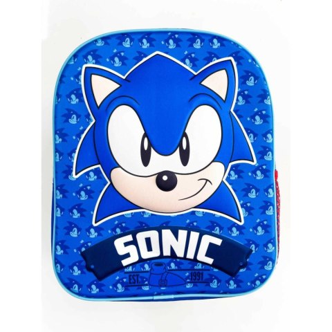 Plecak 3D do przedszkola Sonic 1 niebieski P24 Plecak 3D do przedszkola Sonic 1 niebieski P24