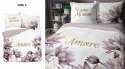 Pościel bawełniana 220x200 biała wrzosowa kwiaty Amore 4866 A Holland 73 Pościel bawełniana 220x200 biała wrzosowa kwiaty Amore 4866 A Holland 73
