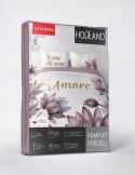 Pościel bawełniana 220x200 biała wrzosowa kwiaty Amore 4866 A Holland 73 Pościel bawełniana 220x200 biała wrzosowa kwiaty Amore 4866 A Holland 73