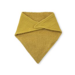 Śliniak bawełniany 22x38 Bambu żółty zapinany na zatrzask