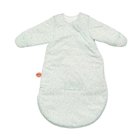 Śpiworek z zameczkiem 60 cm 0-3m MILA, ZOE i LANA jasnozielony kwiaty Nattou Śpiworek z zameczkiem 60 cm 0-3m MILA, ZOE i LANA jasnozielony kwiaty Nattou