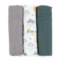 Zestaw pieluszek z muślinu bambusowego 3 szt Moussy zielony 68x68 cm PETITE&MARS Zestaw pieluszek z muślinu bambusowego 3 szt Moussy zielony 68x68 cm PETITE&MARS