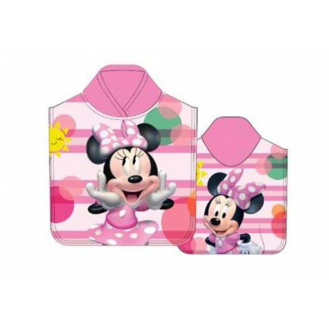 Poncho dla dzieci 50x100 Myszka Mini 2 różowy ręcznik z kapturem dziecięcy S24 Poncho dla dzieci 50x100 Myszka Mini 2 różowy ręcznik z kapturem dziecięcy S24