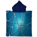 Poncho dla dzieci 50x100 Spiderman niebieski ręcznik z kapturem dziecięcy S24 Poncho dla dzieci 50x100 Spiderman niebieski ręcznik z kapturem dziecięcy S24