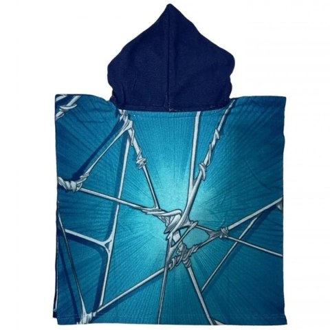 Poncho dla dzieci 50x100 Spiderman niebieski ręcznik z kapturem dziecięcy S24 Poncho dla dzieci 50x100 Spiderman niebieski ręcznik z kapturem dziecięcy S24