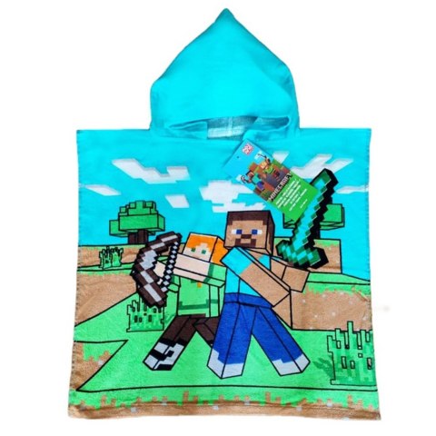Poncho dla dzieci 50x110 Minecraft ręcznik z kapturem dziecięcy Poncho dla dzieci 50x110 Minecraft ręcznik z kapturem dziecięcy