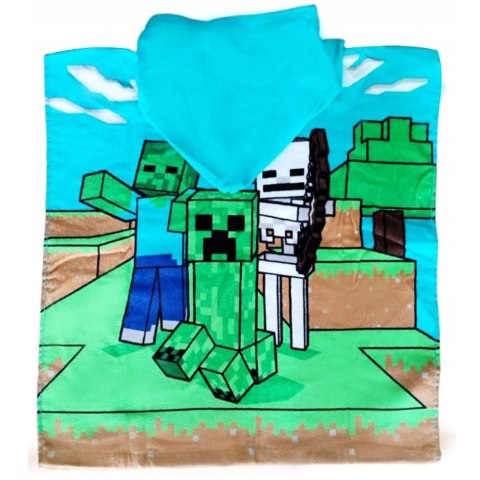 Poncho dla dzieci 50x110 Minecraft ręcznik z kapturem dziecięcy Poncho dla dzieci 50x110 Minecraft ręcznik z kapturem dziecięcy