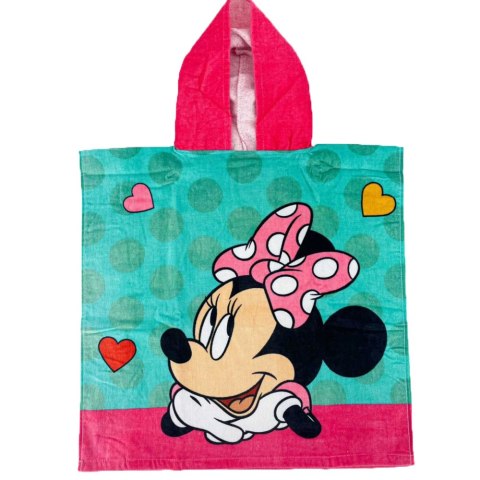 Poncho dla dzieci 55x110 Myszka Mini miętowy ręcznik z kapturem dziecięcy S24 Poncho dla dzieci 55x110 Myszka Mini miętowy ręcznik z kapturem dziecięcy S24