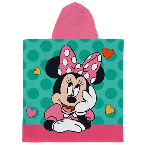 Poncho dla dzieci 55x110 Myszka Mini miętowy ręcznik z kapturem dziecięcy S24 Poncho dla dzieci 55x110 Myszka Mini miętowy ręcznik z kapturem dziecięcy S24