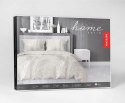 Pościel satynowa 140x200 beżowa liście 4129 C z jedną poszewką Home Satin 80 Pościel satynowa 140x200 beżowa liście 4129 C z jedną poszewką Home Satin 80