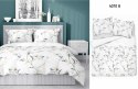 Pościel satynowa 140x200 biała zielona kwiaty 4070 B z jedną poszewką Home Satin 80 Pościel satynowa 140x200 biała zielona kwiaty 4070 B z jedną poszewką Home Satin 80
