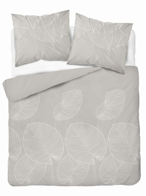 Pościel satynowa 160x200 beżowa liście 4678 B Home Satin 80 Pościel satynowa 160x200 beżowa liście 4678 B Home Satin 80