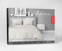 Pościel satynowa 160x200 beżowa liście 4678 B Home Satin 80 Pościel satynowa 160x200 beżowa liście 4678 B Home Satin 80
