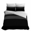 Pościel satynowa 160x200 białą czaran geometria 4917 A Home Satin 80