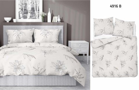 Pościel satynowa 160x200 kremowa kwiaty 4916 B Home Satin 80 Pościel satynowa 160x200 kremowa kwiaty 4916 B Home Satin 80