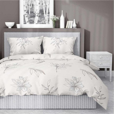 Pościel satynowa 160x200 kremowa kwiaty 4916 B Home Satin 80 Pościel satynowa 160x200 kremowa kwiaty 4916 B Home Satin 80