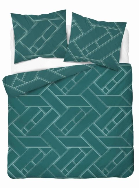 Pościel satynowa 160x200 turkusowa geometria 4911 A Home Satin 80 Pościel satynowa 160x200 turkusowa geometria 4911 A Home Satin 80