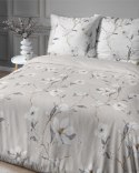 Pościel satynowa 220x200 beżowa kwiaty 4070 C Home Satin 80
