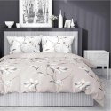 Pościel satynowa 220x200 beżowa kwiaty 4070 C Home Satin 80