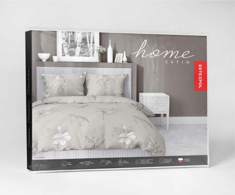 Pościel satynowa 220x200 beżowa kwiaty 4916 A Home Satin 80 Pościel satynowa 220x200 beżowa kwiaty 4916 A Home Satin 80