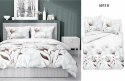 Pościel satynowa 220x200 biała miętowa kwiaty 4913 B Home Satin 80 Pościel satynowa 220x200 biała miętowa kwiaty 4913 B Home Satin 80