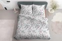 Pościel satynowa 220x200 biała miętowa kwiaty 4915 A Home Satin 80