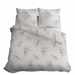 Pościel satynowa 220x200 kremowa kwiaty 4916 B Home Satin 80